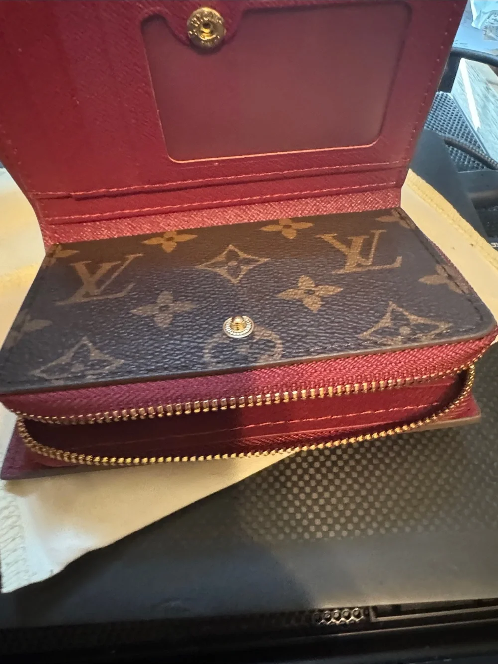 Louis Vuitton Brown Monogram Canvas Card Holder Wallet